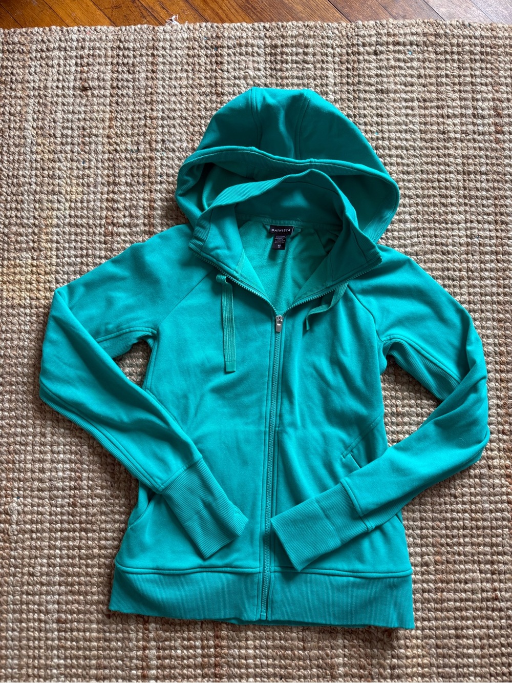 Athleta Teal Full-Zip Hoodie | XS